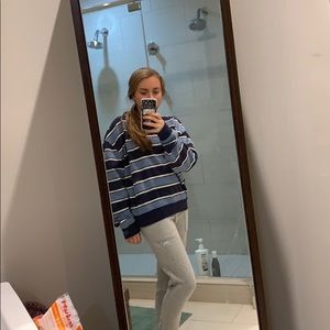 urban outfitters striped blue sweatshirt